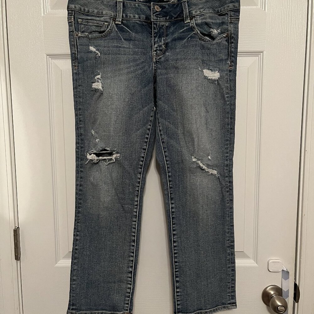 American Eagle Outfitters Womens 10Reg Skinny Capris Low Rise Stretch Jeans